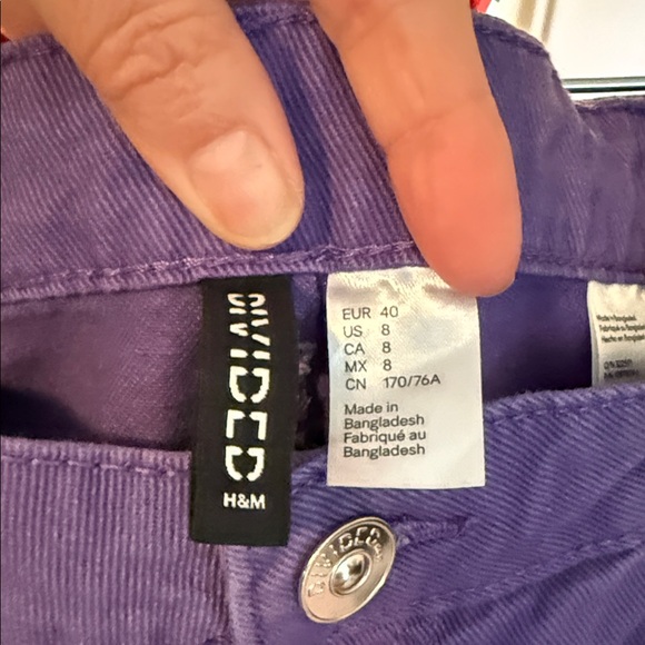 Divided Purple Straight Leg Women's Jeans Size 8 - Picture 2 of 5